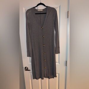 We The Free Long Sleeve Gray Cardigan Dress